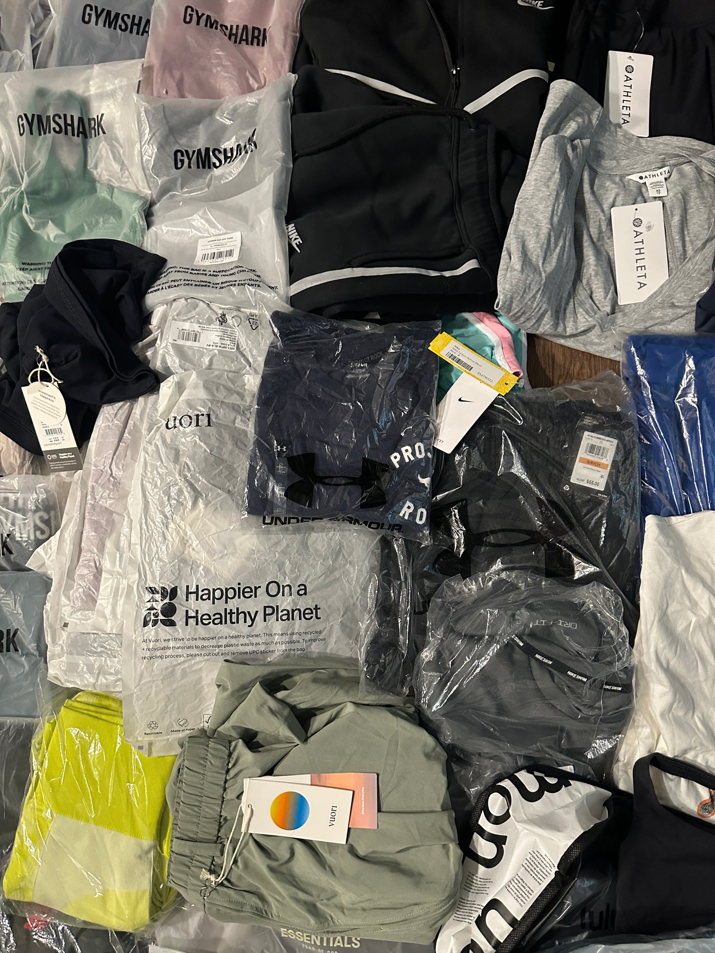Activewear Brands Gymshark, Lululemon, Nike, Adidas, Vuori, 50lb Bale